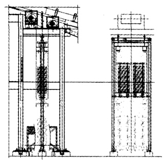皮帶輸送機(jī)垂直拉緊裝置結(jié)構(gòu)圖